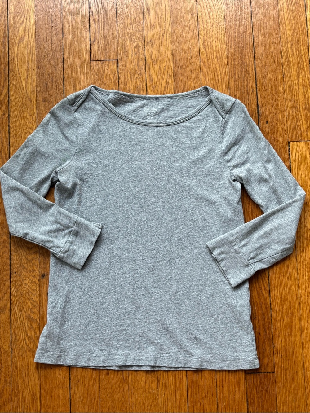 J. Crew Gray Boatneck Slub Tee XXS
